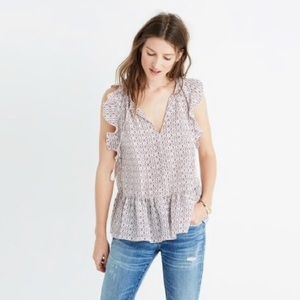 Silk Lily Ruffle Top